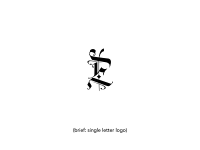 Daily Logo Challenge - 4/50 - Letter black and white branding caligraphy challenge design illustration logo minimalist