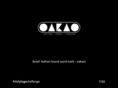 Daily Logo Challenge - 7/50 - oakao black and white branding challenge clothing brand clothing company clothing label design illustration logo minimalist
