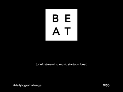 Daily Logo Challenge - 9/50 - Beat black and white branding challenge design illustration logo minimalist music logo