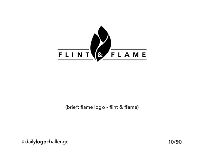 Daily Logo Challenge - 10/50 - flame black and white branding challenge design flame logo illustration logo minimalist name logo