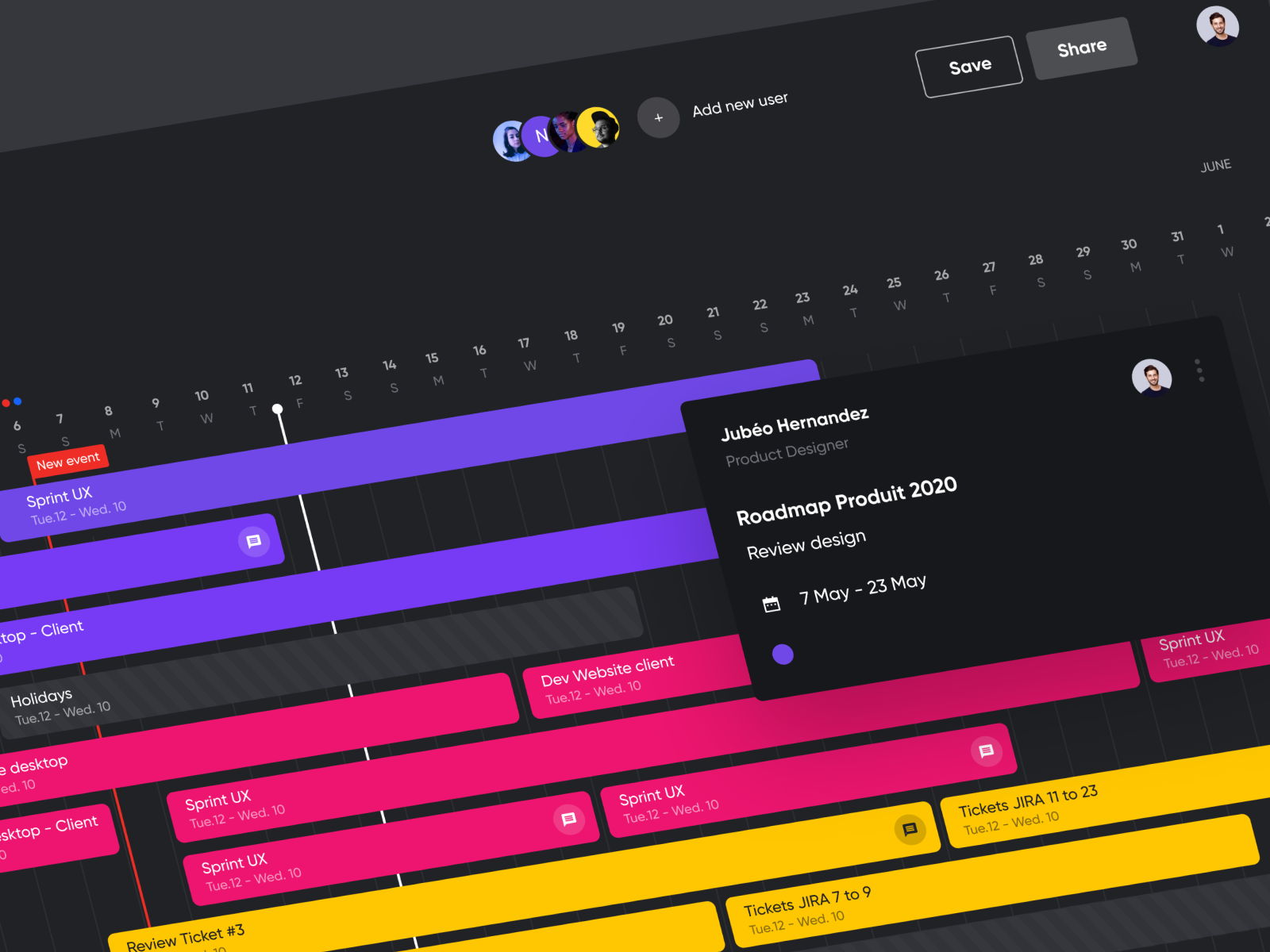 Roadmap Product ⌛ by Jubeo on Dribbble
