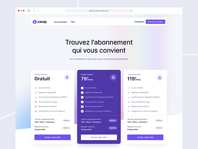 💰 Pricing Page business casap clean glass glassmorphism gradient packages payment plan pricing pricing page purchase ui