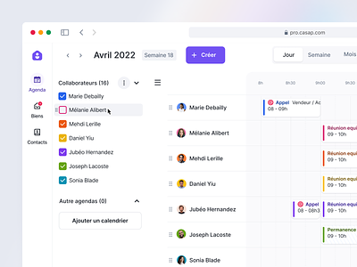 Calendar : Timeline app calendar casap clean event hours interface meeting planner project project management roadmap saas schedule shift task timeline