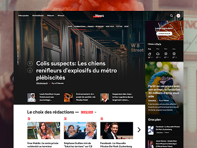 Journal actus design journal news ui ux