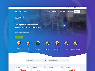 Talensoft — customer page clean customer minimal redesign talentsoft ui uidesign uiux