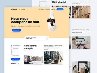 Ouistock — Offre premium dog landing landingpage offre ouistock premium redesign saas ui