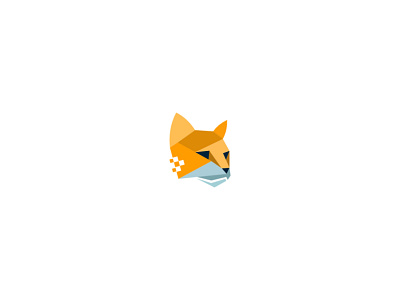 Cat's Head Pixel Logo brand branding cat design graphic head logo logodesign pet pixel