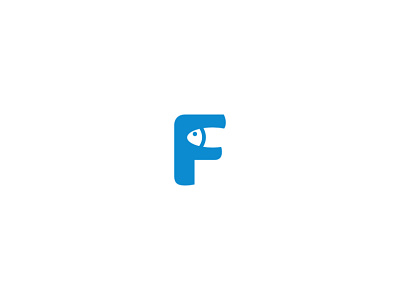 F + Fish Negative Space Logo brand branding fish graphic logo logodesign negativespace negativespacelogo