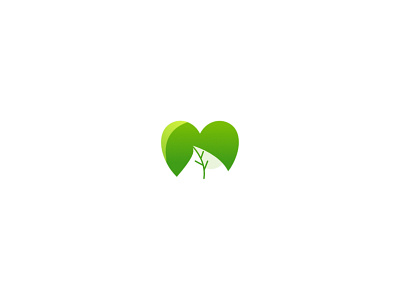 Love Leaf Logo brand branding design graphic leaf leaves logo logodesign love nature
