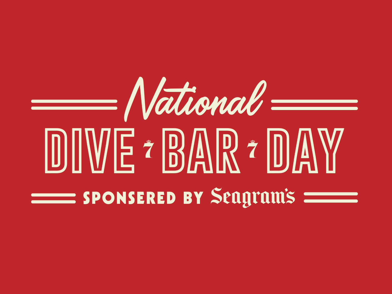 Seagram's National Dive Bar Day by Rachel Botts Schoenholz on Dribbble