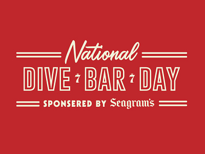 Seagram's National Dive Bar Day bar logo