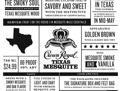 Crown Royal Texas Mesquite Mailer Pattern pattern whiskey