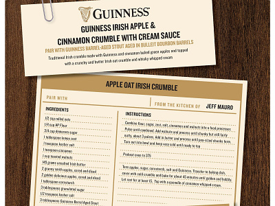 Guinness Recipes beer recipe recipe card