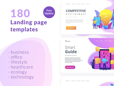 180 Landing page templates - Download