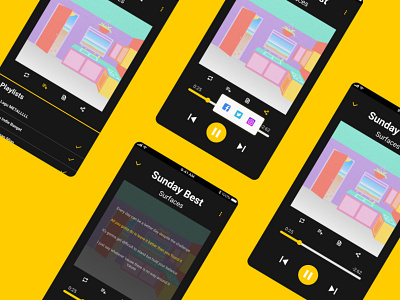 UI/UX Design Music App Player app design mobile ui ux