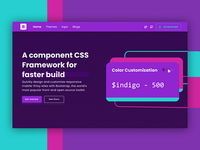 Bootstrap 5 Landing Page UI app branding design illustrator mobile ui ux web website