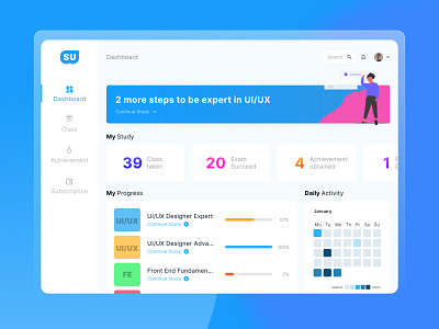 Education Dashboard UI Design clean design typography ui ux web website