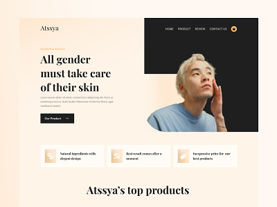 Skincare Website Hero Exploration