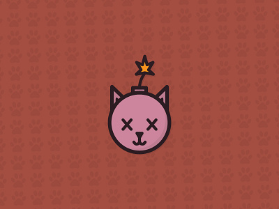 Cat Bomb bomb cat illustration