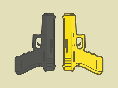 Banana Gun glock gun illustration