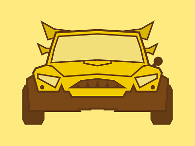 Behemoth car disney icon illustration monsters inc pixar