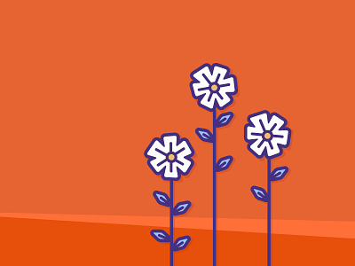 Three Strong flowers illustration