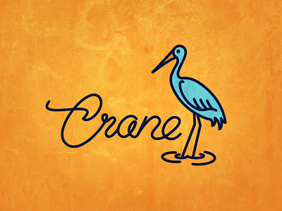 Crane Logo crane illustration lettering logo type