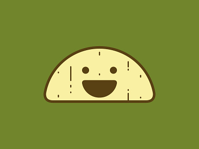 Happy Taco icon illustration taco