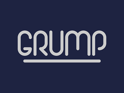 Grump in a Slump logo type typography