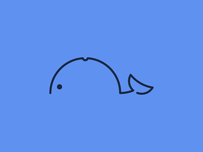 Whale icon illustration whale