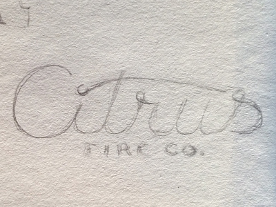 Citrus Tire Co handlettering lettering type