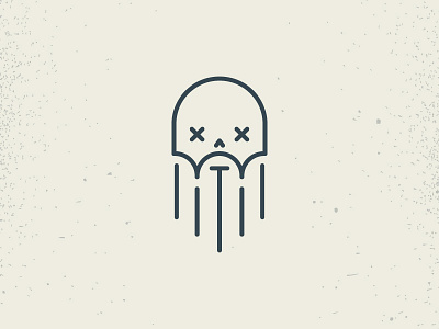 Lorde Skull beard icon illustration skull