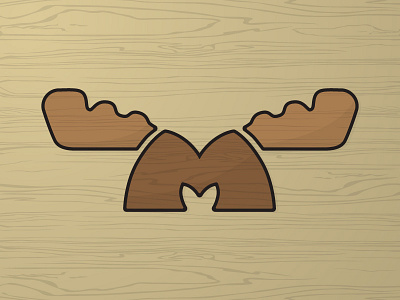 Moose Jerky identity logo moose