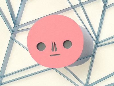 Pink Skull 3d design illustration skull