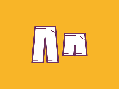 Pants & Shorts clothing icon illustration