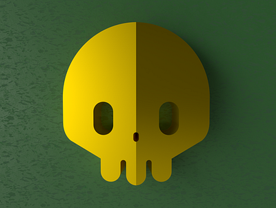 Simple Skull, Simple 3D 3d illustration render skull