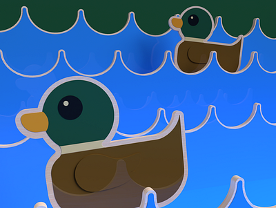 Duck Hunt 3d duck game illustration render