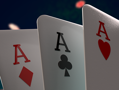 Aces 3d ace cards gamble illustration poker