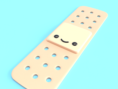 Dr. Bandage 3d bandage bandaid illustration render scrape scratch