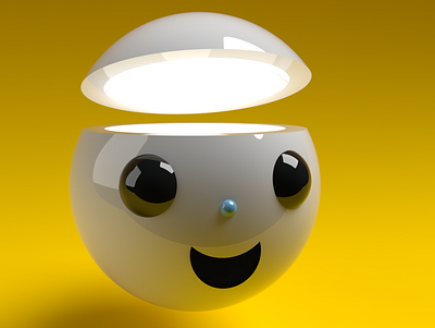 Bright Idea 3d bright idea character cuphead happy illustration render smile