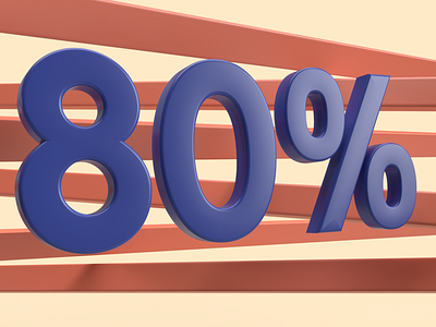80% 3d typography