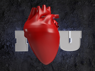 Heart Health Month 3d health heart love type