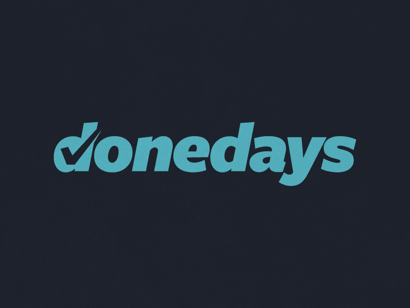 Donedays Logo wordmark logotype identity branding mark logo
