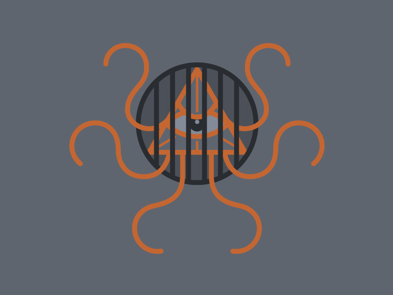 All seeing kraken caged