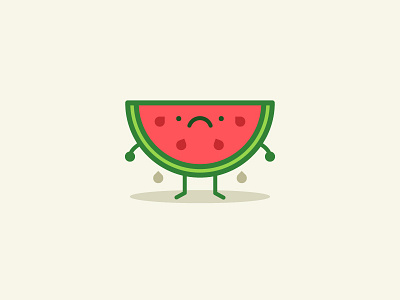 Sad Melon illustration sad watermelon