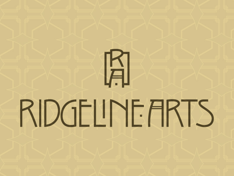 Ridgeline Arts branding logo lettering type custom type arts and crafts