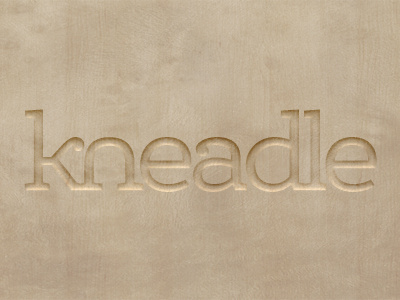 Kneadle Engraved kneadle logo