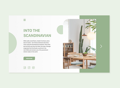 First ever UI Design: Scandinavian interior website design ui web