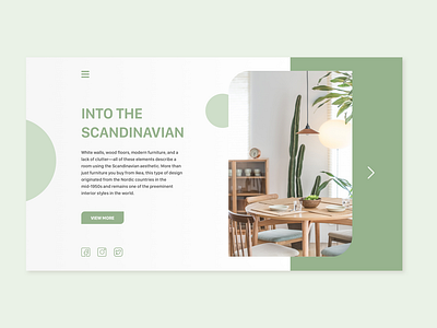 First ever UI Design: Scandinavian interior website