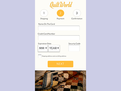 Daily UI 2: Credit Card Checkout 002 dailyui